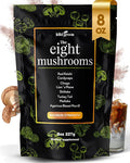 KIKI Green 8 Mushrooms Powder Extract - Supplement Blend 8 oz - Lion's Mane Reishi Chaga Cordyceps Maitake Shiitake - for Focus and Energy - Add to Coffee and Smoothies