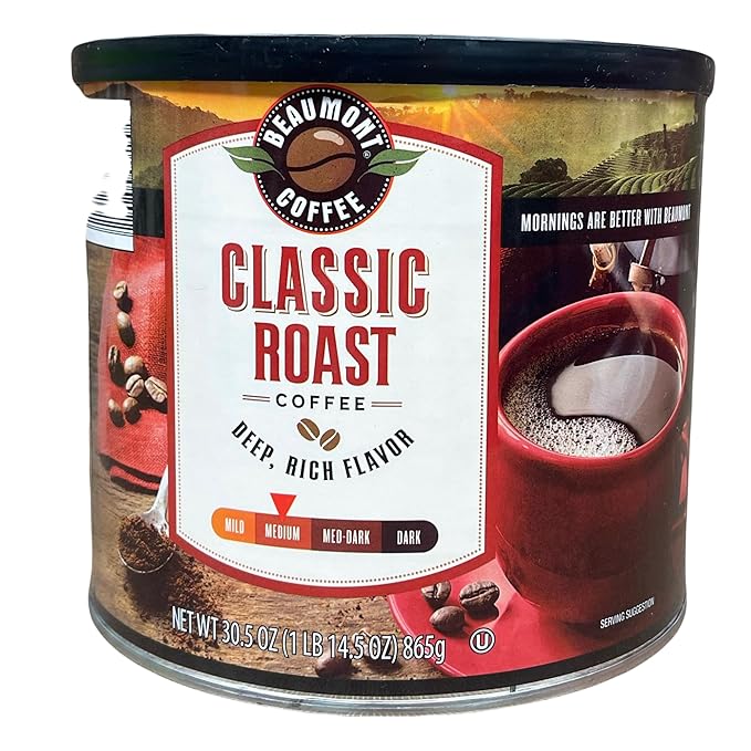 Classic Roast Coffee Medium Roast Deep Rich Flavor 30.5 oz