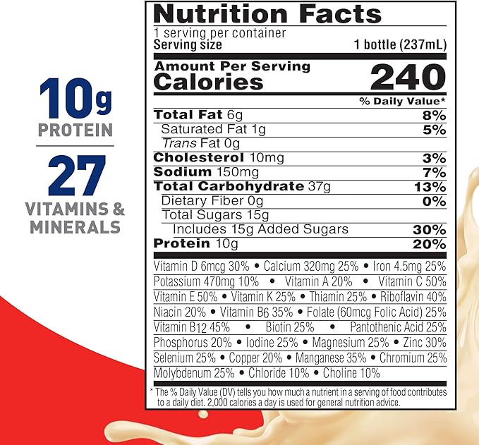 BOOST Original Ready to Drink Nutritional Drinks Very Vanilla 8 Fl Oz Bottles Pack of 24