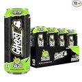 GHOST Energy Drink - 12-Pack Electric Limeade 16oz Cans - Energy &amp Focus &amp No Artificial Colors - 200mg of Natural Caffeine L-Carnitine &amp Taurine - Gluten-Free &amp Vegan
