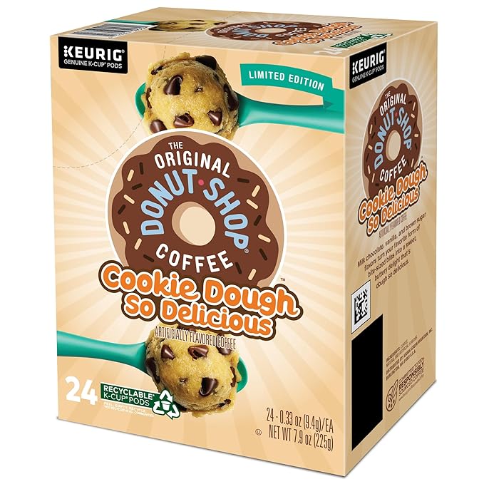 The Original Donut Shop Cookie Dough So Delicious Keurig Single Serve K-Cup Pods Flavored Coffee 96 Count