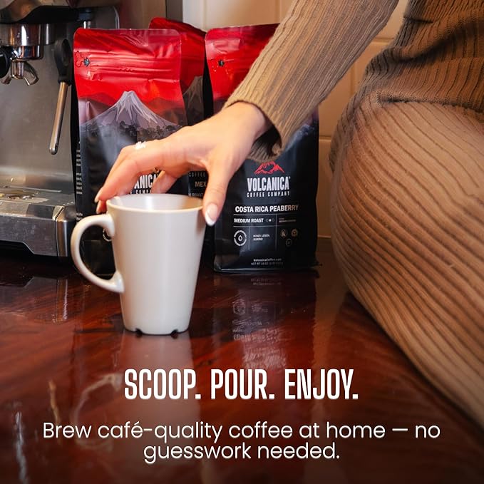 Brazil Peaberry Coffee Whole Bean Fresh Roasted 16-ounce