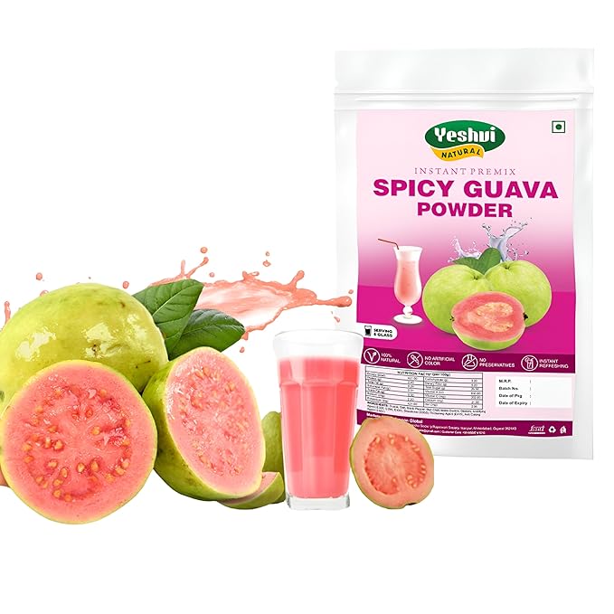 Yeshvi NATURAL Tender Coconut Water Powder &amp Spicy Guava Powder Combo Pack Instant Drink Powder Powder make juice 200gm