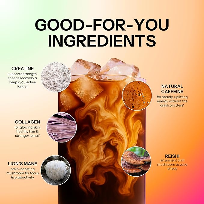 Moment Protein Coffee Powder with Mushrooms &amp Creatine – Zero Sugar Low Acidity Instant Protein Coffee Powder with Lion’s Mane Reishi &amp L-Theanine for Energy Focus &amp Mental Clarity-25 S