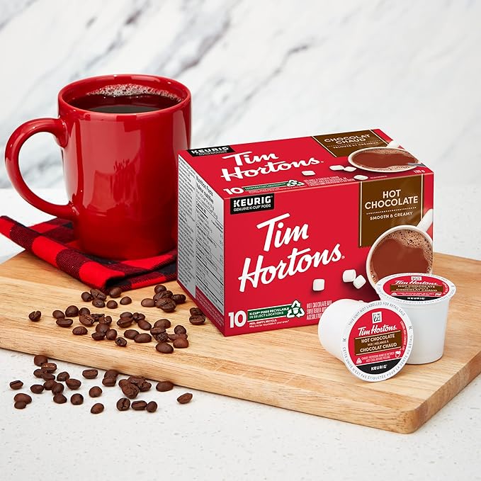 Tim Hortons Original Hot Chocolate Single Serve Keurig K-Cup Pods 10 Count (Pack of 2)