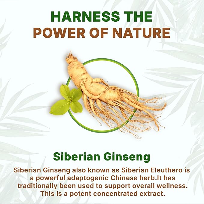Go Nutra Siberian Ginseng - Eleuthero Root Powder | 4:1 Extract 4X Times Stronger | Supports Energy &amp Stamina | Natural &amp Adaptogenic | Eleutherococcus Senticosus | Non-GMO | 1lb (16 Ounce)