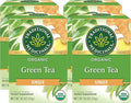 Traditional Medicinals Organic Green Tea Ginger Herbal Tea Promotes Healthy Digestion (Pack of 4) - 64 Tea Bags Total