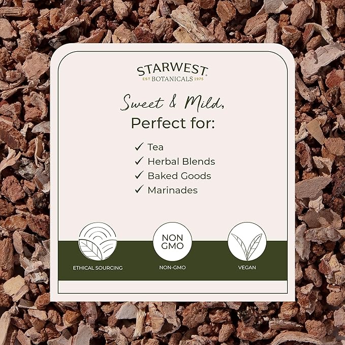 Starwest Botanicals Organic Birch Bark - Dried Herb for Tea &amp Natural Herbal Blends Pure Betula Pubescens Cut &amp Sifted Certified Kosher Non-GMO - Bulk 1 lb Bag