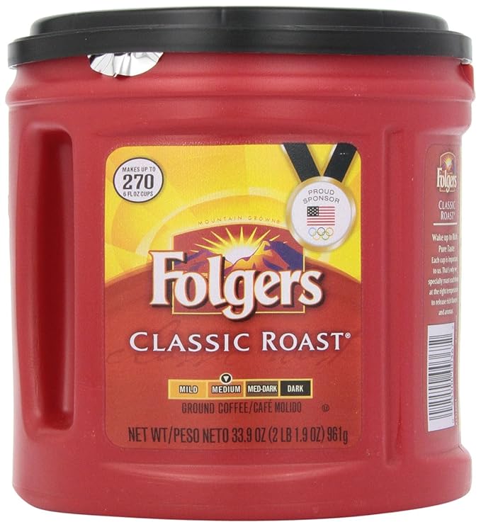 Folgers Classic Roast Medium Ground Coffee 33.9 oz