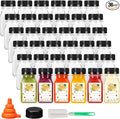 BAKHUK 36pcs 4oz Small Plastic Juice Bottles with Caps Empty Reusable Clear Bulk Beverage Containers for Juice Milk and Other BeveragesSuitable for Christmas Parties