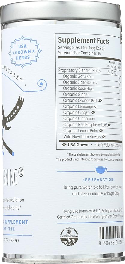 FLYING BIRD BOTANICALS Bluebird Morning Tea 15 CT