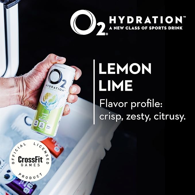 O2 Lemon Lime Post Workout Recovery Drink - Powerful Electrolyte Drink for Daily Hydration