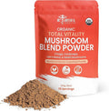 Organic Mushroom Powder Blend - 4-in-1 Reishi Lion’s Mane Cordyceps and Chaga Mushroom Supplement Extract Complex Mushroom Blend Powder for Immune Boost &amp Brain Support Add to Coffee Tea or W