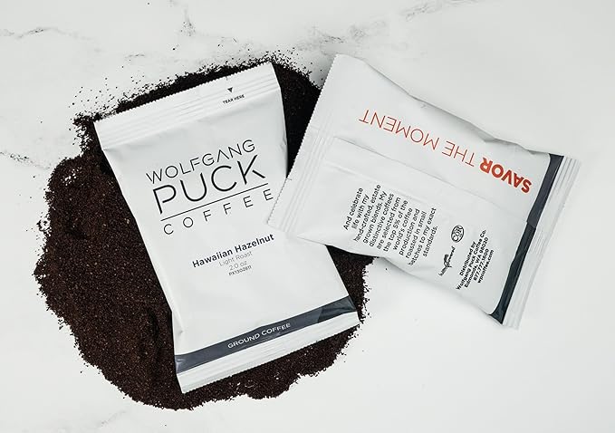 Wolfgang Puck Coffee Hawaiian Hazelnut each 2.0 ounce Portion Pack makes 8-10 cups (Pack of 18)