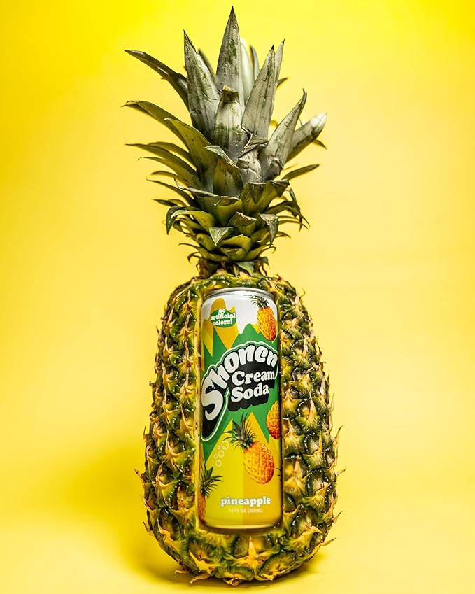 Shonen Soda - Pineapple Cream | 12 Fl Oz Can | 12-Pack