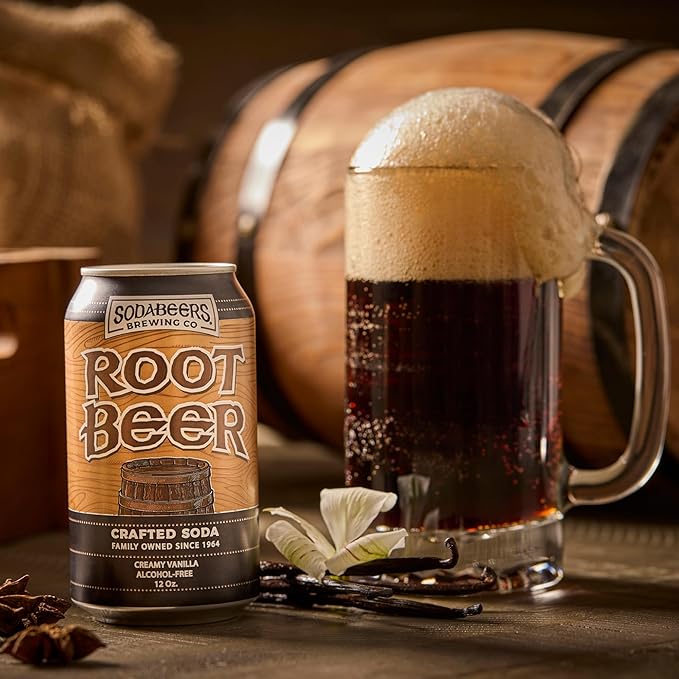 Root Beer | SodaBeers Brewing Co | Alcohol-Free Gluten-Free Crafted Sodas Made With Natural Flavors and Real Sugar Refreshing Fruit Beverages (12 Cans)