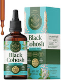 HERBAMAMA Black Cohosh Tincture - Vegan Women's Support with Black Cohosh Root Extract Drops - Non-GMO Alcohol &amp Sugar-Free Liquid Herbal Supplement 168-Day Supply