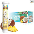 Zipfizz Daily Energy Drink Powder Pina Colada 20 Pack | 3-in-1 Sustained Energy Rapid Hydration and Essential Vitamins | Sugar-Free | Electrolyte Powder | Contains Vitamin B-12 &amp Antioxidants