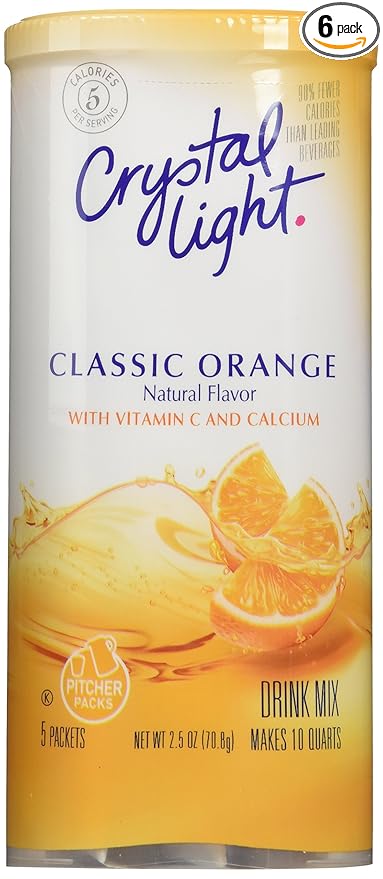 Crystal Light Pitcher Packets Classic Orange 2.5 OZ