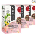Numi Organic Damiana Focus Herbal Tea – 48 Herbal Tea Bags – Caffeine Free Blend with Damiana Ginkgo Lion’s Mane Hibiscus Mint &amp Licorice for Mental Clarity &amp Natural Energy