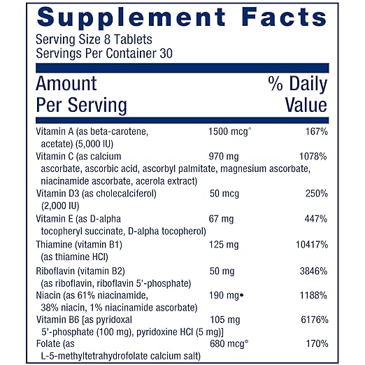Life Extension Mix Tablets high-Potency Advanced Vitamin Mineral Fruit &amp Vegetable Formula Vitamin C B D E Magnesium for Whole-Body Health Healthy Aging Gluten-Free 240 Tablets