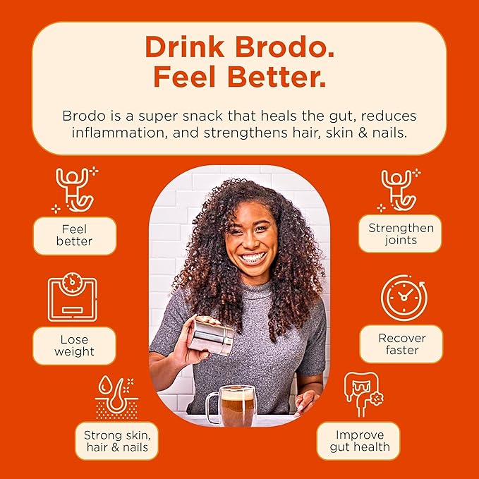 Brodo Organic Chicken Bone Broth Protein-Rich Bone Broth with Collagen Nourishing Chicken Broth Low Sodium for Sipping and Cooking Slow-Simmered for Deep Flavor (4x 25 oz. Pouches)
