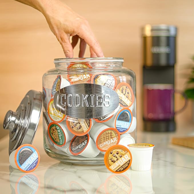 Cookie Jar Chocolate Chip Coffee Pods 40 Single-Serve Pods Compatible with Keurig K Cup Brewers Convenient Brewing Smooth Aroma