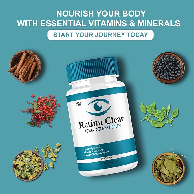 (3 Pack) Retina Clear Advanced Eye Health Supplement Retina Clear Max Strength Overall Vision &amp Wellness Supplement RetinaClear Advanced Vision Support and Eye Health Formula Pills (180 Capsules