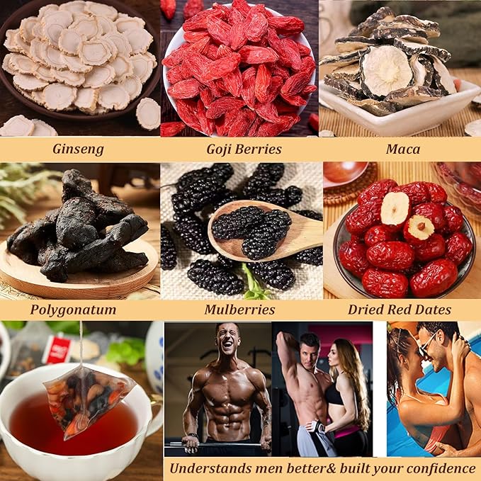 kidney Tea Formula Ginseng Six Treasure Tea 6 Precious Ingredients Formula for Kidney Detox Natural Ginseng Five Treasures Teabag for Women &amp Men No Additives Sugar&ampCaffeine (75 Pcs 3 Bags