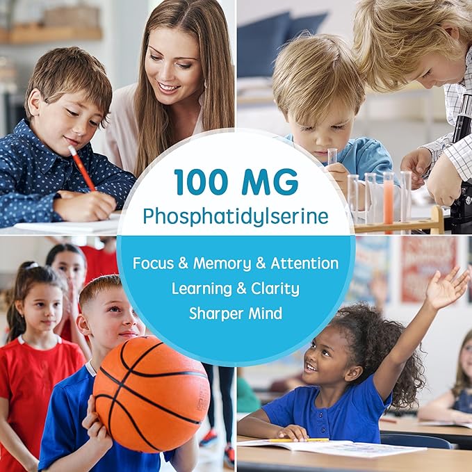 Sugar Free Phosphatidylserine for Kids + GABA Gummies