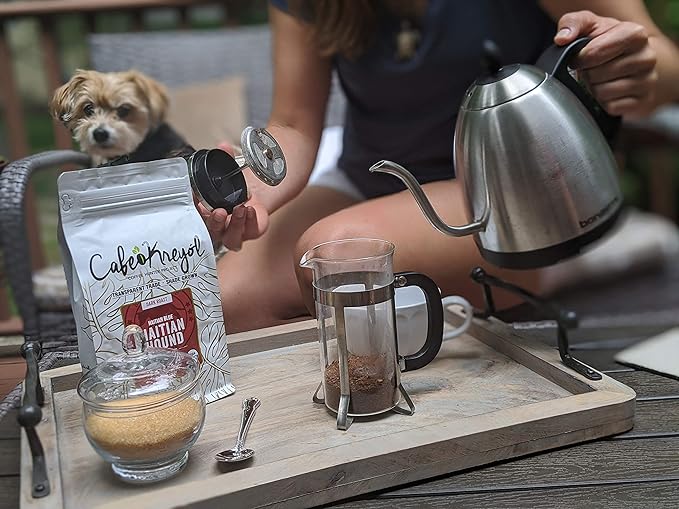Cafe Kreyol Organic Haitian Hound | 5 lb - Haitian Blue Dark Roast Coffee - Whole Bean Coffee is Smooth Low Acid and Bold Deep Notes of Chocolate with a Sweet Finish