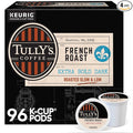 Tully's Coffee French Roast Keurig Single-Serve K-Cup Pods Dark Roast 96 Count