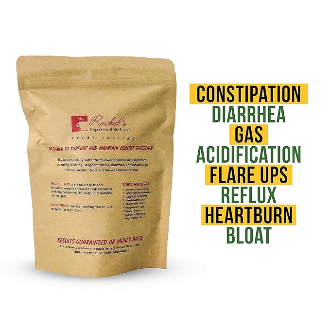 (60 Bags/120 Cups) Rachel’s Tea: Turmeric Wild Yam Ginger Marshmallow Chamomile Peppermint Fennel Slippery Elm