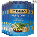 Twinings Nightly Calm Herbal Tea Individually Wrapped Bags 20 Count (Pack of 6) Spearmint &amp Lemongrass Naturally Caffeine-Free Enjoy Hot or Iced 120 Teabags