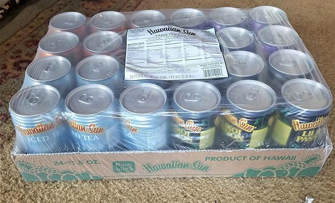 Hawaiian Sun Tropical Fruit Drinks 11.5 fl oz Cans (Variety Pack 24 Cans)