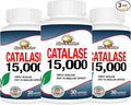 Rise-N-Shine Catalase Supplement 15000 - Powerful Antioxidant Enzyme for Hair Health - Hair Supplements for Strong Hair - 90 Capsules - Pack of 3 Full Size Bottles (90-Day Supply)