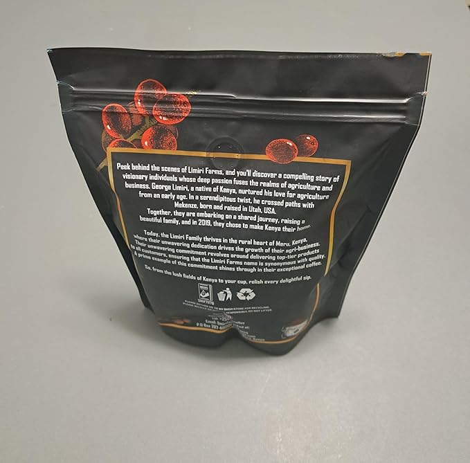 Limiri Kenya Arabica AA Coffee Medium-Dark Roast Ground Coffee Mt. Kenya Region 16 oz (453 g)