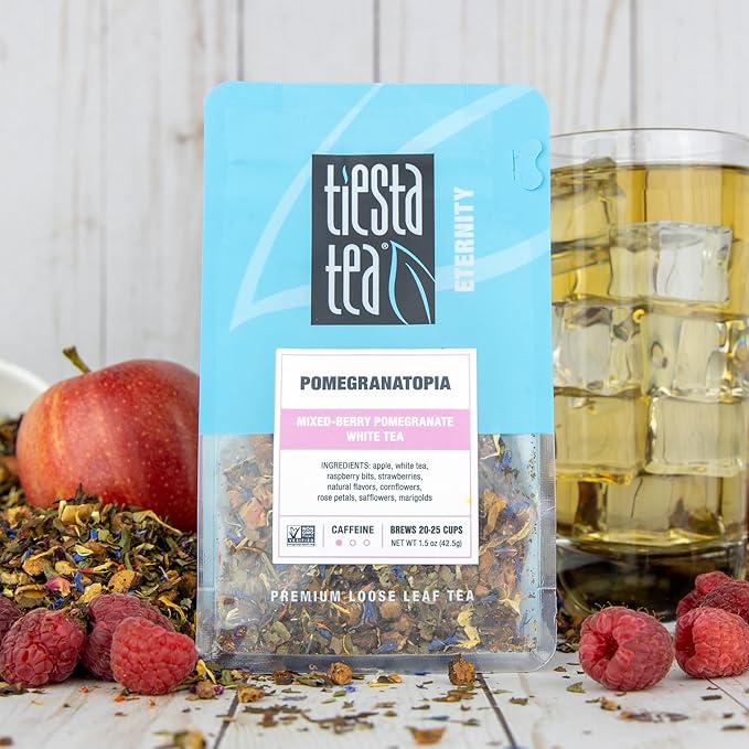 Tiesta Tea - Loose Leaf Herbal Tea Gift Box Medium to Non-Caffeinated Assorted Blends 3 Pouches for Hot &amp Iced Brews Variety Pack Maui Mango Nutty Almond Cream and Pomegranatopia