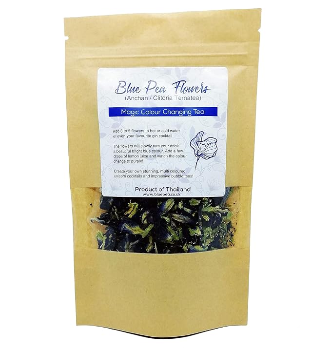 GOOD ACTIVE Dried Blue Butterfly Pea Flower Clitoria ternatea Herbs Herbal Healthy Tea Drink Recipes Food Coloring Antioxidants Aging Wrinkles 2lbs wholesales Bulk Buy