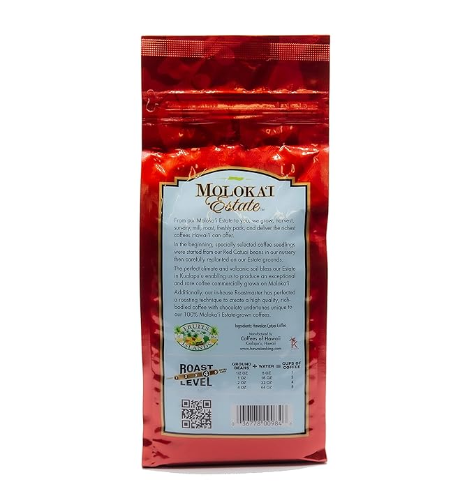 Molokai Estate 100% Moloka'i Coffee - Midnight Roast Whole Bean 1.5 lb
