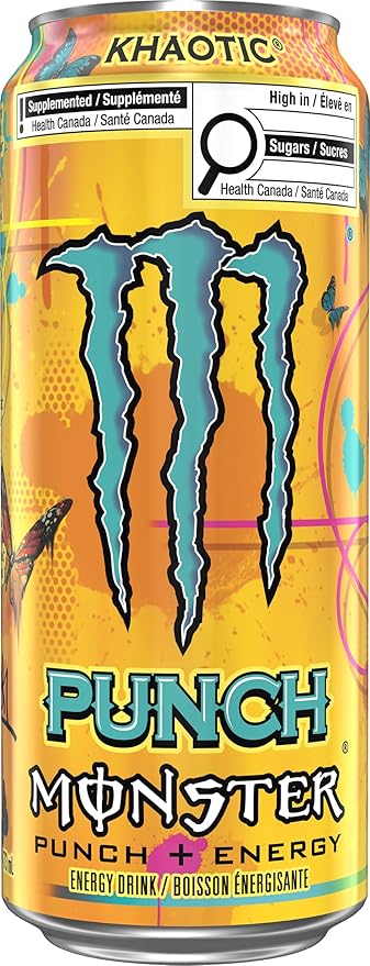 Monster Energy Khaotic Punch Energy Drink 473 mL Cans 12 Pack