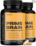 Nootrix Prime Brain Nootropic Supplement | Supports Memory Mental Focus Cognitive Health &amp Energy | Promotes Healthy Mood &amp Brain Function | Ginkgo Biloba Lion's Mane &amp L Theanine | 180
