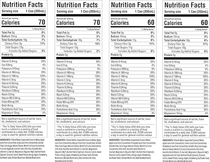 GREATER THAN Hydration for Her - Nutrient Enhanced Coconut Water Electrolyte Beverage with Real Fruit Plant-Based Vitamins &amp Fiber Clean Functional Hydration Variety Pack 12 oz (12 Pack)