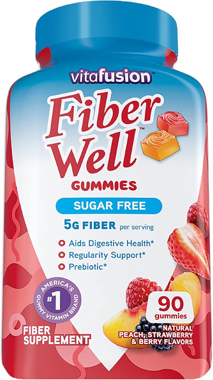 Natrol Melatonin Gummies 140ct &amp Vitafusion Fiber Gummies 90ct Bundle Sleep &amp Digestive Support