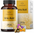 HERBAMAMA Uric Acid Cleanse Capsules - 1200mg Uric Acid Support Formula with Tart Cherry Milk Thistle &amp Celery Root - Vegan Non-GMO Supplement