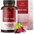 HERBAMAMA Beet Root Extract 21:1 – 1300mg per Serving = 27300mg Beet Root Powder with Black Pepper for Energy Antioxidant &amp Immune Support – Vegan Non-GMO