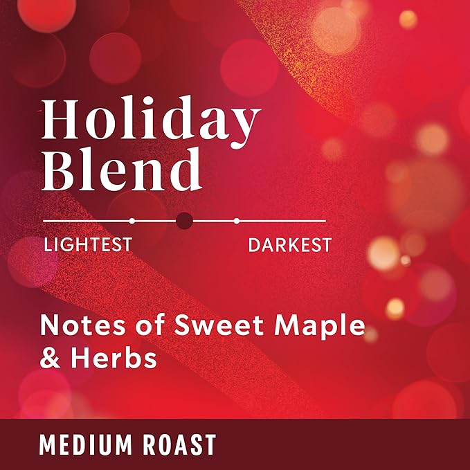 Starbucks K-Cup Coffee Pods Medium Roast Coffee for Keurig Brewers Holiday Blend 100% Arabica Limited Holiday Edition 6 Boxes (60 Pods Total)