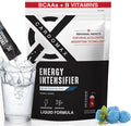CardoMax - Energy Drink Packets - Liquid Preworkout for Men &amp Women Caffeine Packets with BCAA Vitamin B12 Vitamin B6 &amp B3 - Sugar-Free Zero Calorie Vegan &amp Keto - 15 Stick Packs - Blu