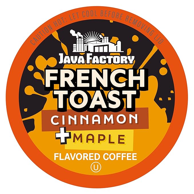 Java Factory Coffee Pods Cinnamon and Maple Flavored Coffee for Keurig K Cup Brewers French Toast 40 Count