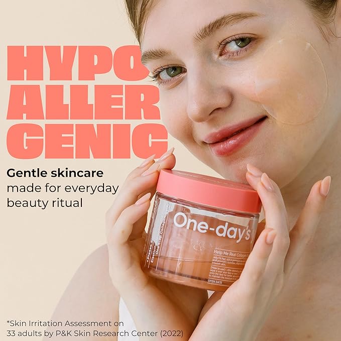 ONE-DAY’S YOU Help Me! Real Collagen Pads | Skin Firming &amp Moisturizing | Elasticity Care for Daily Use | 70 Pads | Korean Skincare for Firm &amp Youthful Skin